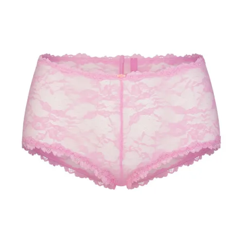 SKIMS Эластичные Кружевные Мальчик Короткие Боксеры Женские 1 Пачка Хлопок Конфетный Хлопок Конфетный