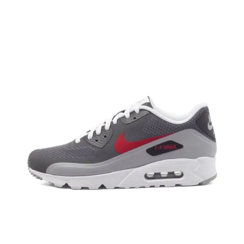 Nike Air Max 90 Амортизация Износостойкие Низкие Кроссовки для Бега Мужские Серый Красный