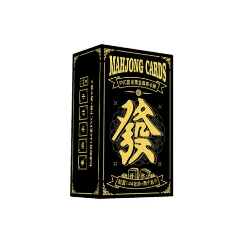 QCF Черный Золотой Железная Коробка Маджонг Настольные Игры