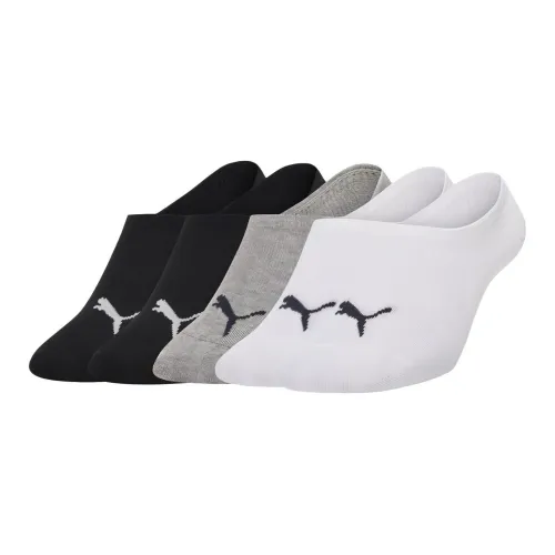 PUMA No Show Носки Унисекс 5 пар Черный+Белый+Серый