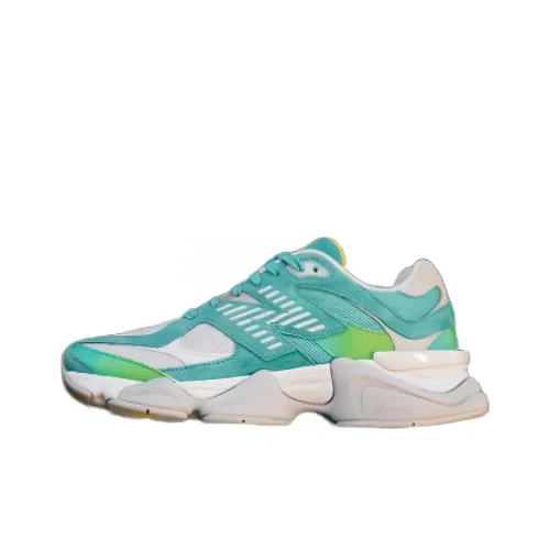 DTLR x New Balance NB 9060 'Циановый Burst' Устойчивый к истиранию Дышащие Низкие Беговые кроссовки Мужские Синий Белый