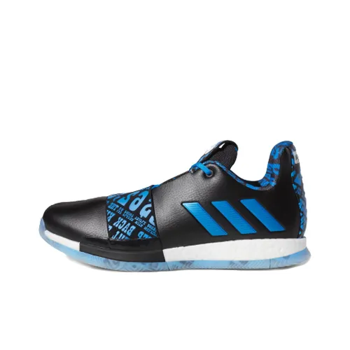 Adidas Harden Vol.3 Slip-resistant Abrasion-resistant Lightweight Low-Top Basketball Shoes Men's Black Blue Adidas Harden Vol.3 Противоскользящий Устойчивый к истиранию Легкий Низкий Топ Баскетбольные Кроссовки Мужские Черный Синий
