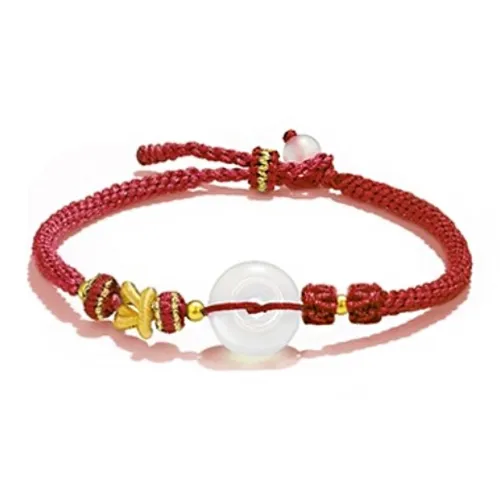 Sanpowa Агат Сплав Браслеты Унисекс Красный Черный