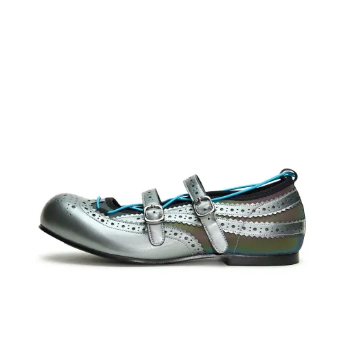 CONP Mary Jane Shoes Унисекс Silver Blue