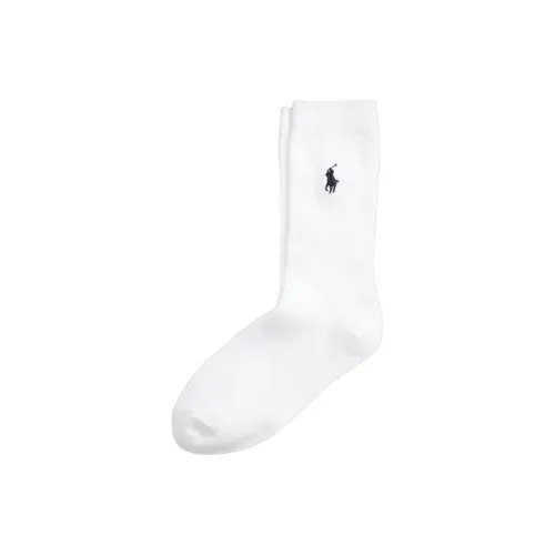 Polo Ralph Lauren Ткани в рубчик Высокие носки Женские Белые