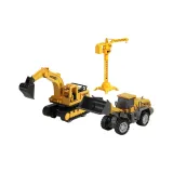 【Отправка Подвесной Башни】★2 инженерных грузовика (бульдозер + экскаватор)