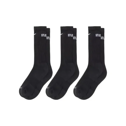 Носки Nike x Stussy Crew унисекс 3 упаковки черный