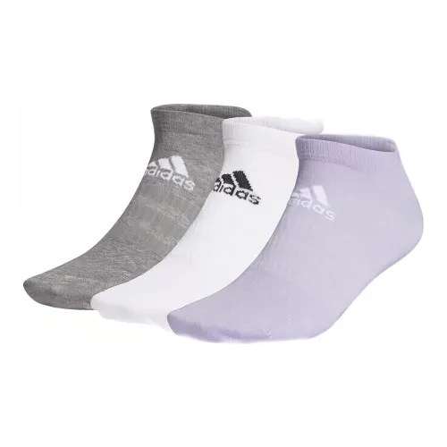 Adidas 1 комплект 3 шт Серый / Белый/Фиолетовый Унисекс Носки