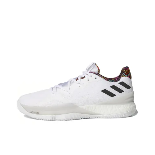 Adidas Crazy Light Boost 2018 Амортизаторы Slip-resistant Низкий топ Баскетбольные кроссовки для игры Мужской Белый черный