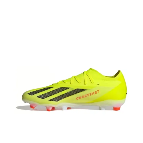 Adidas X CRAZYFAST Slip-resistant Abrasion-resistant Breathable Coating Football Boots Unisex Yellow Adidas X CRAZYFAST Противоскользящие Устойчивые к истиранию Дышащее покрытие Футбольные бутсы Унисекс Желтый