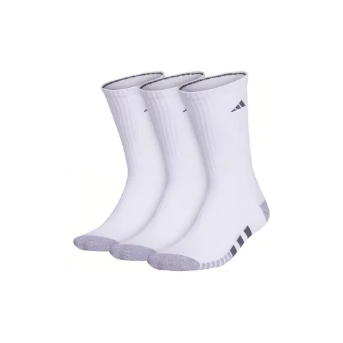 Adidas 3 пачки белые мужские носки MID до икры