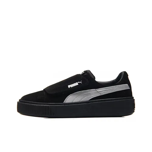 PUMA Платформа Низкий Топ Скейтборд Кроссовки Женские Черный Белый