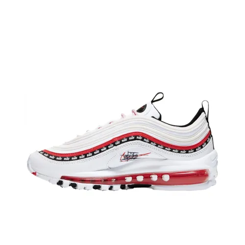 Nike Air Max 97 Low Топ Air Cushion Марафон Беговые кроссовки Женские Белые Красные