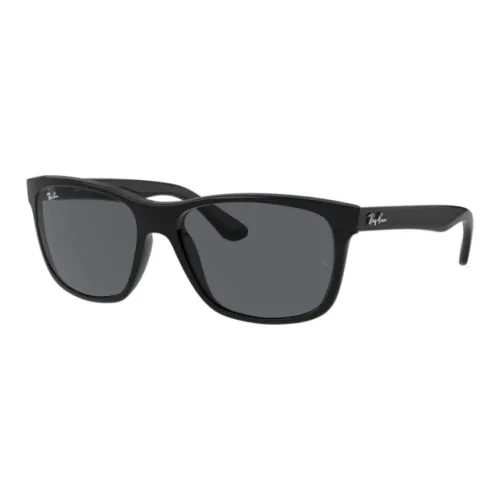 RayBan Plastic Rectangular Sunglasses Men's Black
