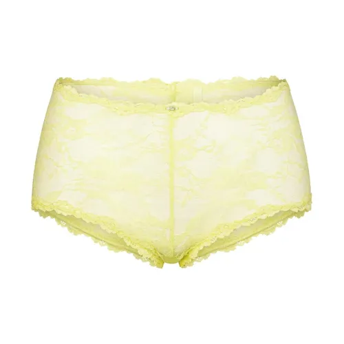 SKIMS Эластичные Кружевные Мальчик Короткие Боксеры Женские 1 Пачка Lemonade