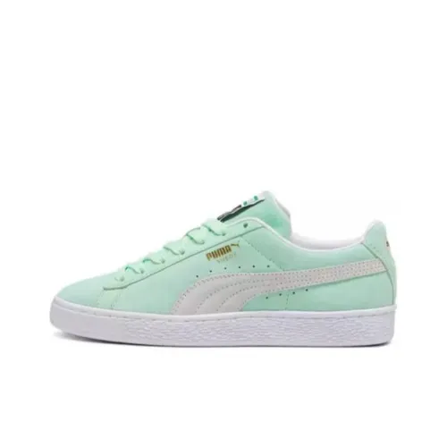 PUMA Suede Classic XXI Classic XXI Амортизация Износостойкие Низкие Кроссовки для скейтбординга Унисекс Белый Зеленый