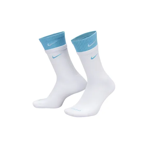 NIKE 1 комплект 2 шт Белый Унисекс MID Носки до икры