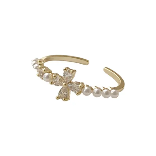 Hi There Shell Pearl Rings Women's