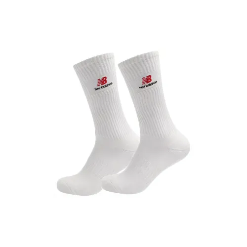 New Balance совместный бренд 2 Набор 2 Пачка Белые Мужские MID Носки до икры