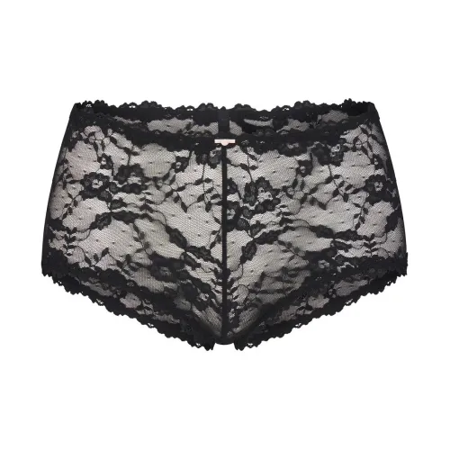 SKIMS Эластичные Кружевные Мальчик Короткие Боксеры Женские 1 Пачка Onyx Onyx