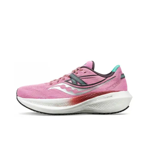 Saucony Triumph 20 Slip-resistant Abrasion-resistant Lightweight Low-Top Training Running Shoes Women's Pink Сaucony Triumph 20 Противоскользящий Устойчивый к истиранию Легкий Низкий Топ Тренировочные Беговые Кроссовки Женские Розовые