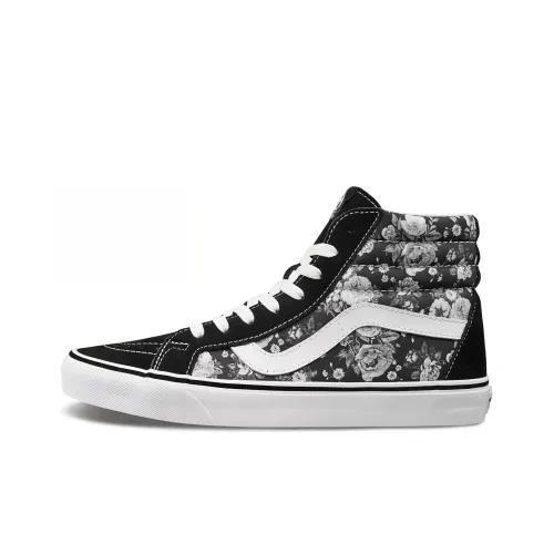 VANS SK8 Reissue Высокие Кроссовки для скейтбординга Унисекс Черный Белый