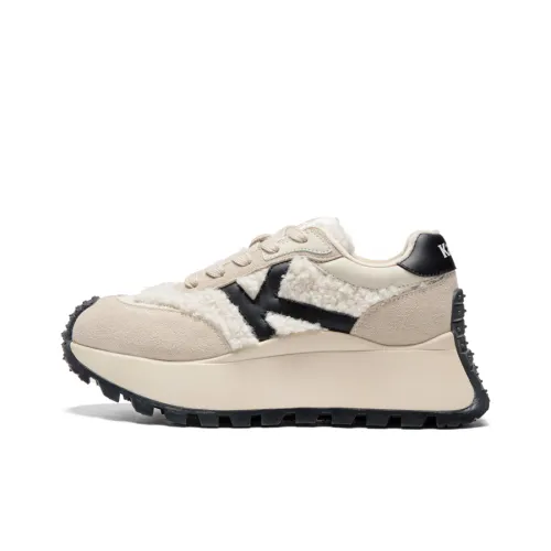 KAPPA Покрытие Устойчивое к истиранию Легкий Дышащий Противоскользящий Низкий Топ Толстая подошва Кроссовки Женские Холодный Серый