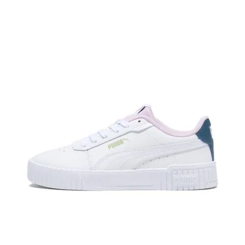 PUMA Carina Series 2,0 Low Топ Скейтборд Кроссовки Женские Белые Розовые