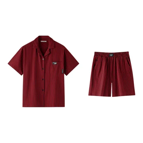 MEITENG Пижамный комплект женский бордовый