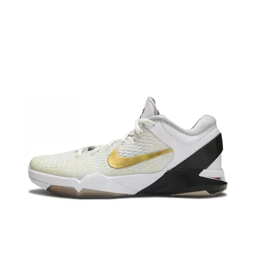 Nike Zoom Kobe 7 Elite Non Slip Легкий Низкий Топ Баскетбольные Кроссовки Мужские Белые