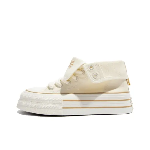 TUOPIN Mille Feuille Торт Устойчивый к царапинам Дышащий Увеличивающий Высоту MID Топ Кеды Женские