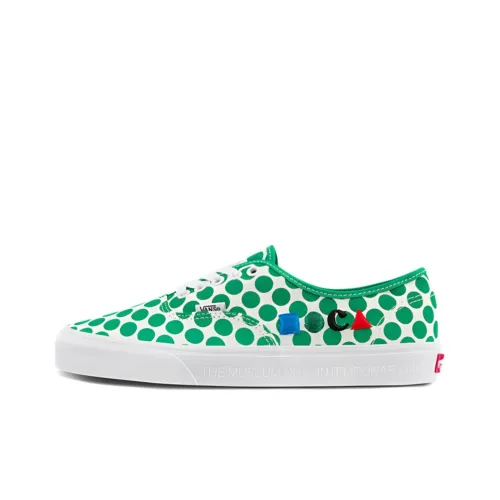 MOCA x VANS Authentic Lightweight и Дышащие Низкие Кроссовки для Скейтбординга Унисекс Зеленые Белые
