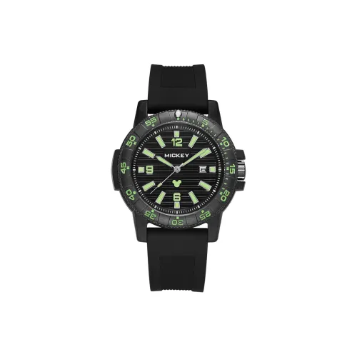 Disney Кварцевый механизм Мужские часы Mickey 45,5 мм Черные