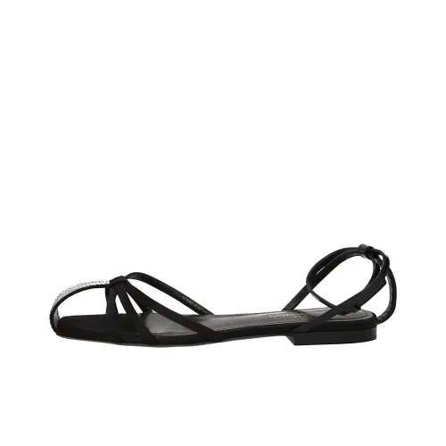 SAINT LAURENT One Ремень Сандалии Женские Черные