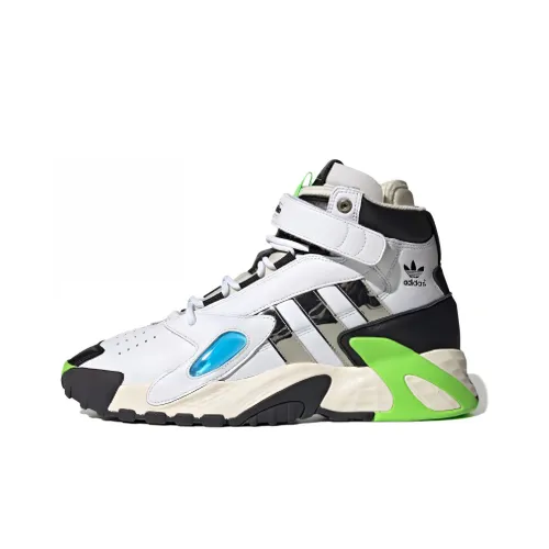 Adidas Originals Streetball FORUM Износостойкий Дышащий MID Баскетбольные кроссовки Унисекс Черный Белый Зеленый