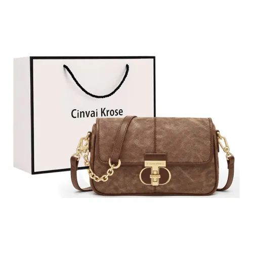 CinvaiKrose ПУ (полиуретан) Сумка через плечо Сумка на плечо Маленькая Женская Коричневая Черная