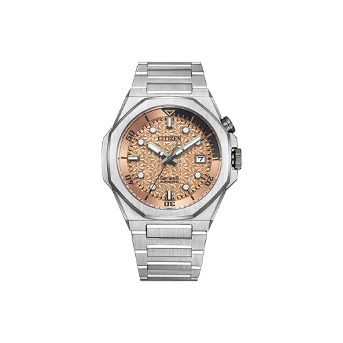 CITIZEN Механические Мужские Часы Золотой Циферблат