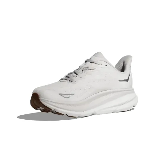 HOKA ONE ONE Clifton 9 Беговые кроссовки Низкий топ Серый/Белый Мужской