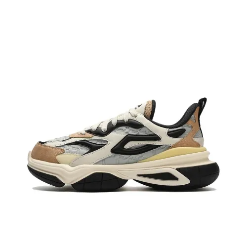 FILA Амортизация Износостойкие Низкие Кеды Мужские Серый Коричневый