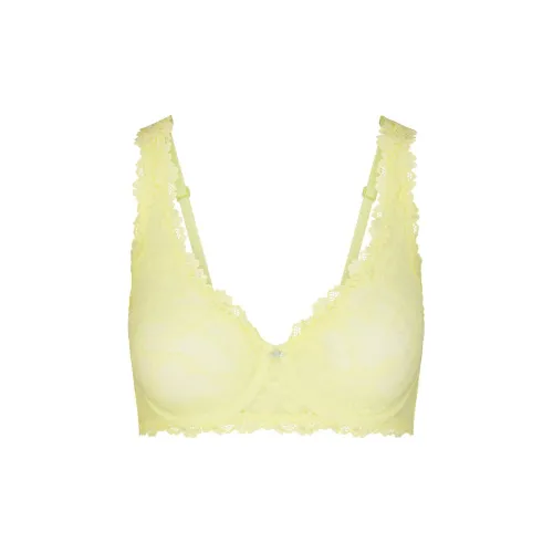 SKIMS Эластичный Кружево Без подкладки Полное покрытие Бюстгальтер Женский 1 Пачка Lemonade