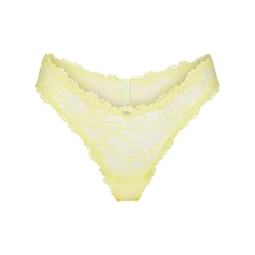 SKIMS Эластичный Кружево DIPPED Стринг Нижнее белье Женские 1 Пачка Lemonade