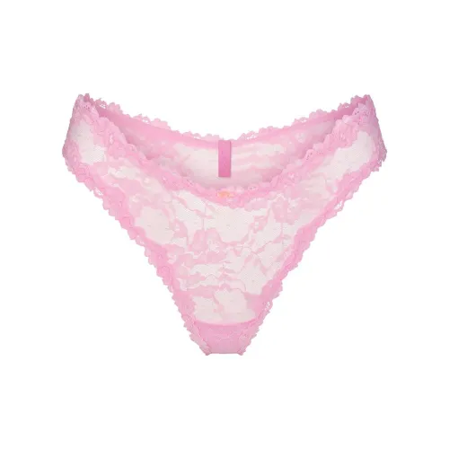 SKIMS Эластичный Кружево DIPPED Стринг Трусы Женские 1 Пачка Хлопок Конфетный Хлопок Конфетный