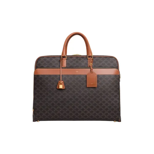 CELINE Triomphe Коровья кожа Одежда Подвесной карман Сумка Унисекс Рыжевато-коричневый