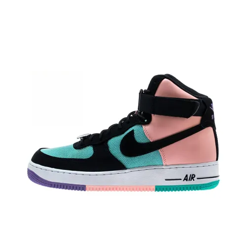 Nike Air Force 1 'Have A nike Day' Нескользящие Легкие Высокие Кроссовки для Скейтбординга Унисекс Розовые
