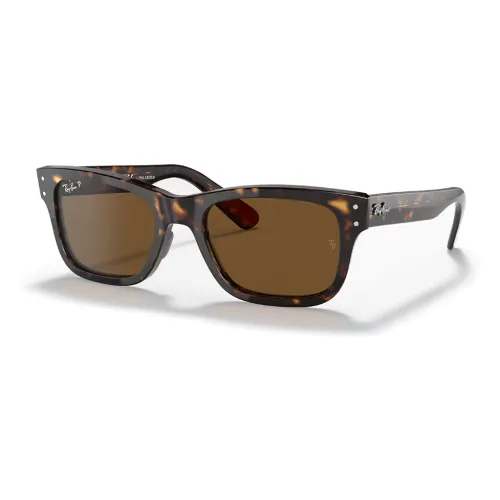 RayBan Ацетат Прямоугольные Солнцезащитные очки Унисекс Черепаховый