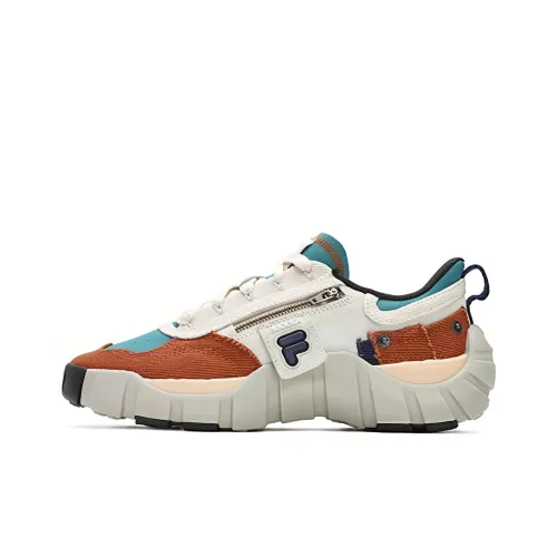FILA FUSION BONE DX Spine Shoes Кэжуал Низкий Топ Сланец Синий/Масляный Желтый Мужской