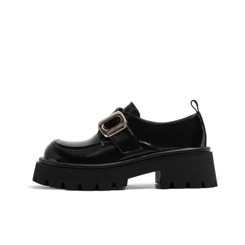 Old Meow Лоферы 6 см Женские Черные