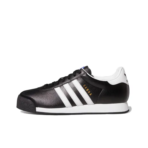Adidas Originals Samoa Slip Устойчивый к истиранию Низкий Топ Кэжуал Унисекс Черный Белый Золото