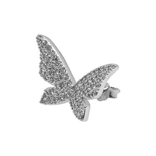 WIC Серебряная игла с серьгами с цирконием унисекс