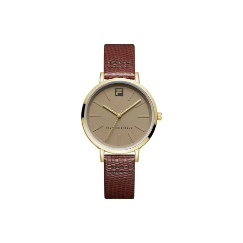 FILA Affordable Student Watch Urban Fashion Minimalist Style Versatile Наручные часы Кварцевый механизм Кожаный ремешок